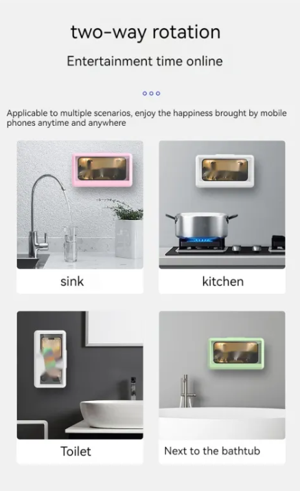 Waterproof 360° Rotating Bathroom Phone Holder