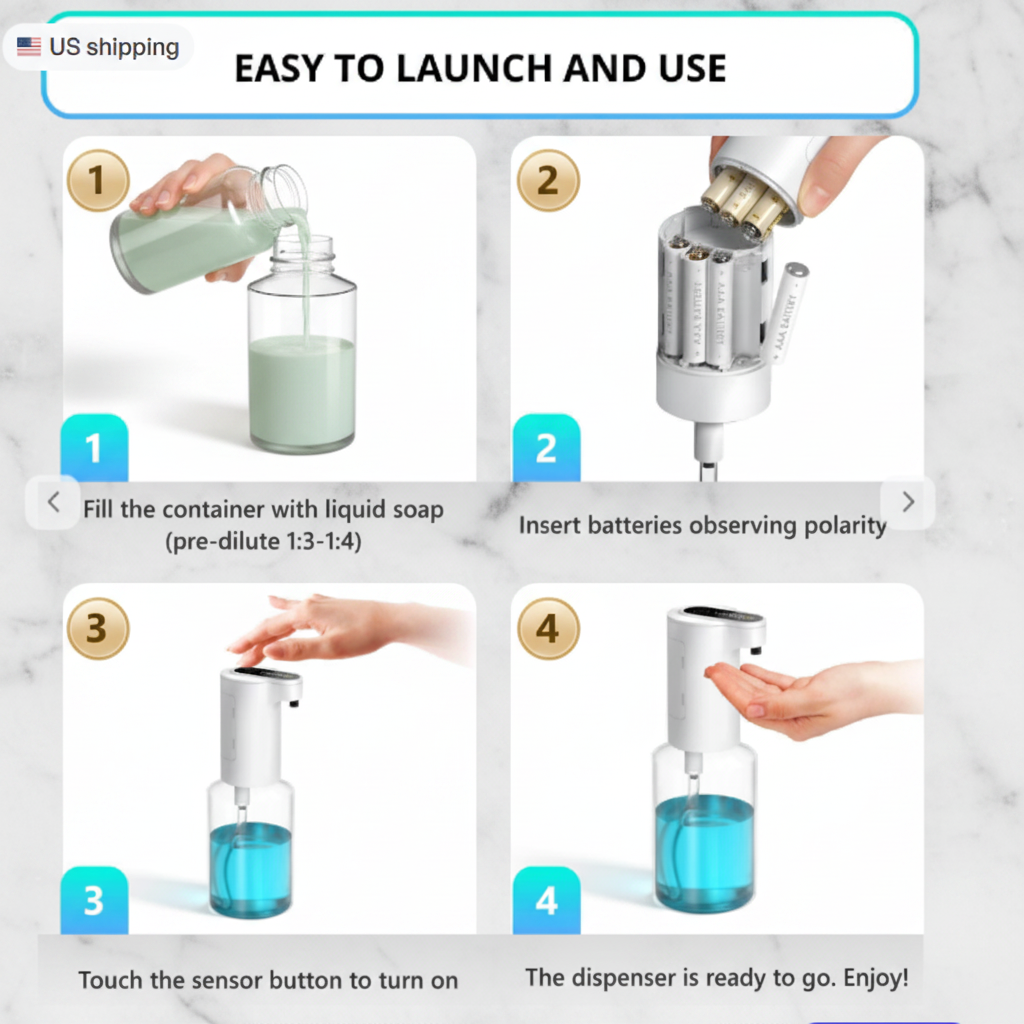 Touchless Foam Soap Dispenser — No Touch, No Mess, Just Clean